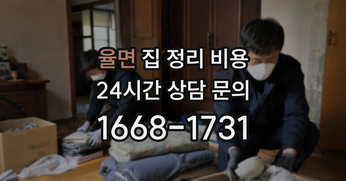 율면 집 정리 비용