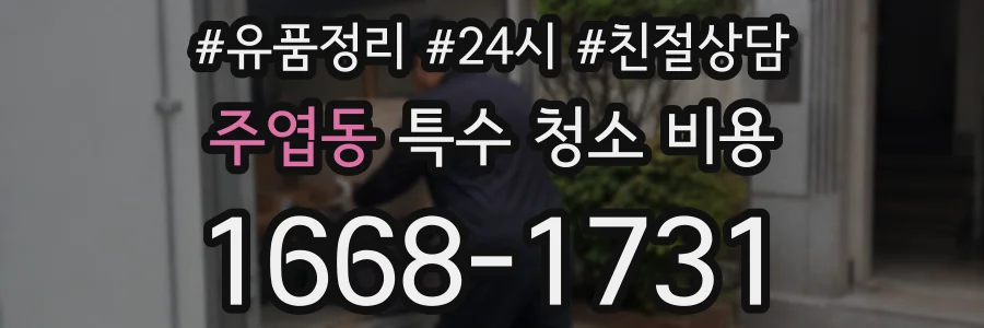 주엽동 특수 청소 비용