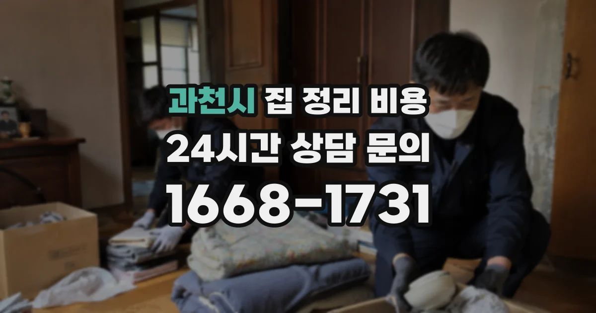 과천시 집 정리 비용