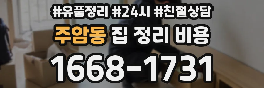 주암동 집 정리 비용