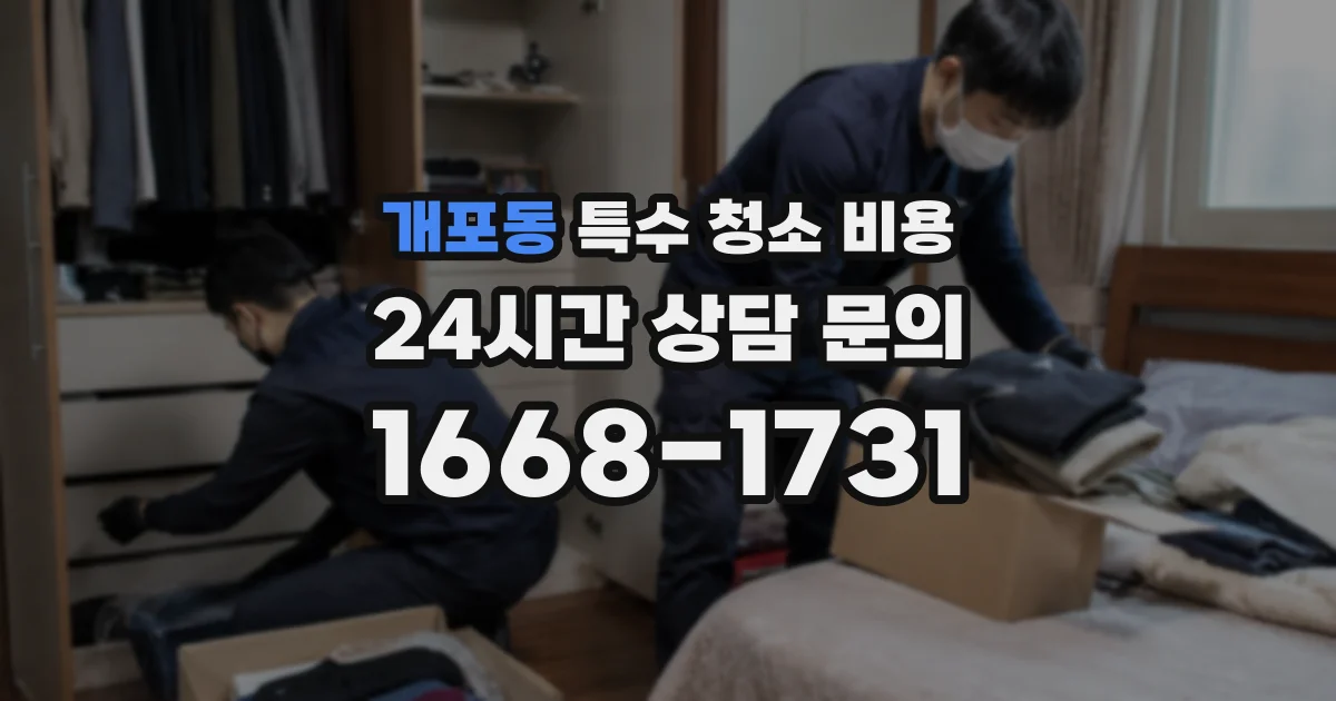 개포동 특수 청소 비용