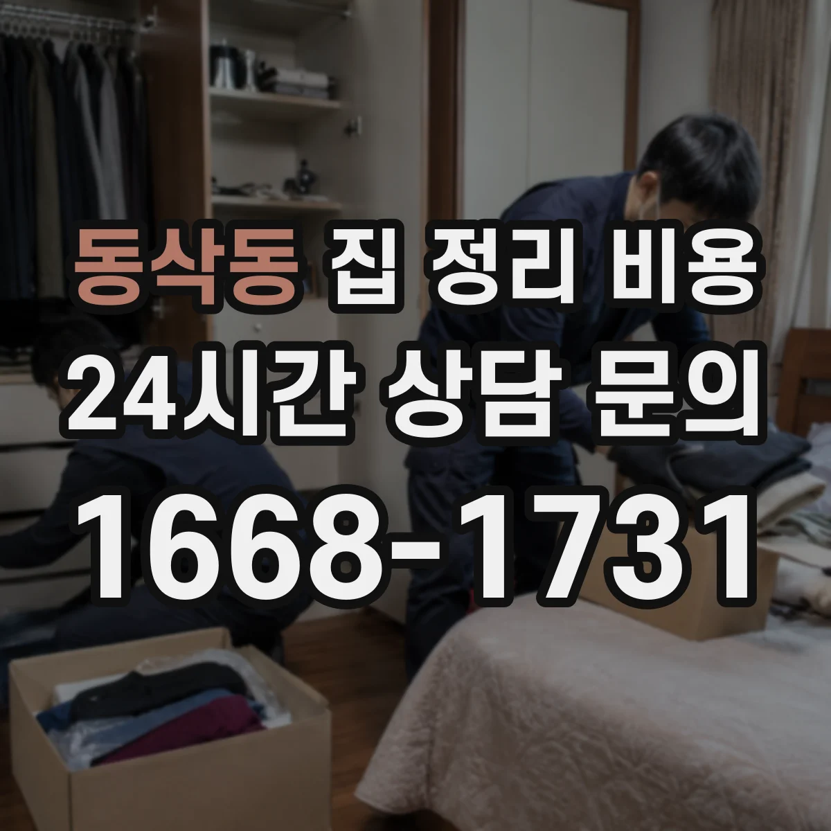 동삭동 집 정리 비용