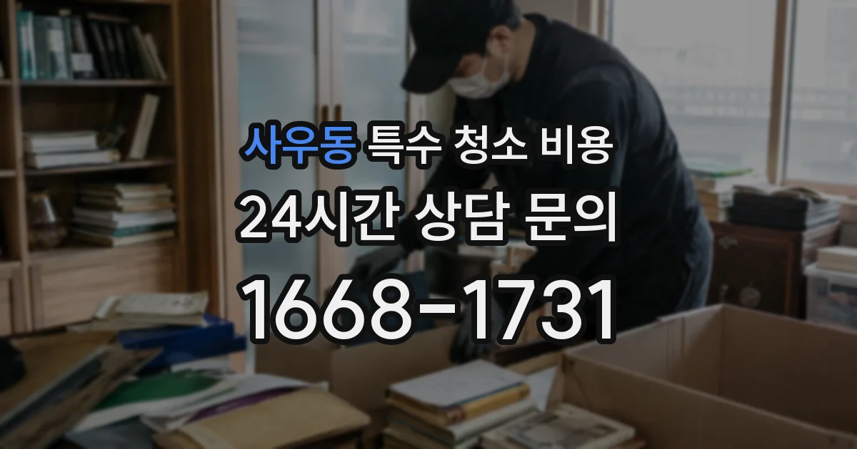 사우동 특수 청소 비용