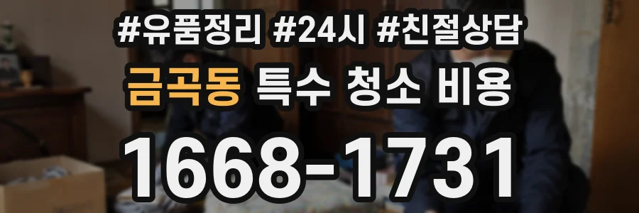 금곡동 특수 청소 비용