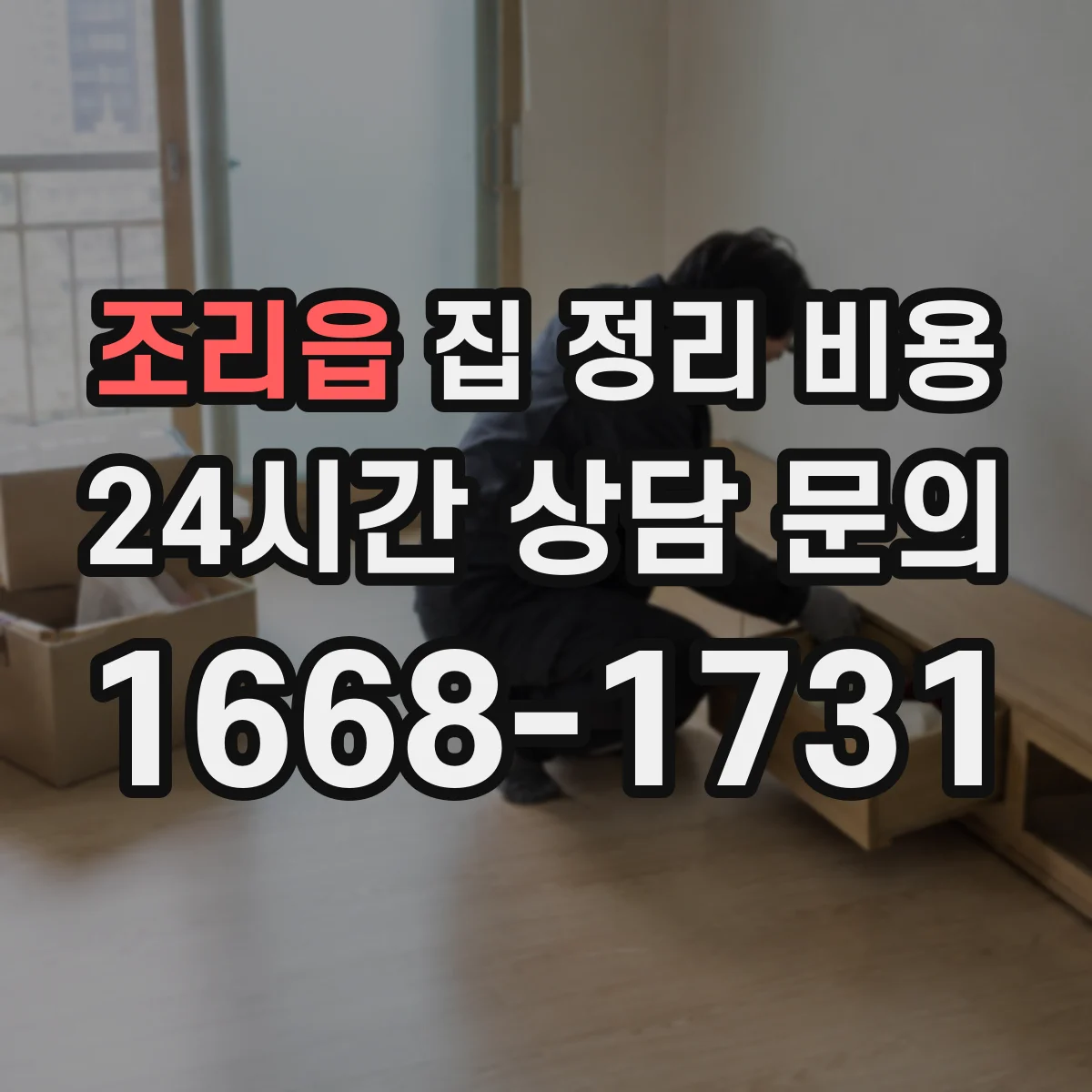 조리읍 집 정리 비용