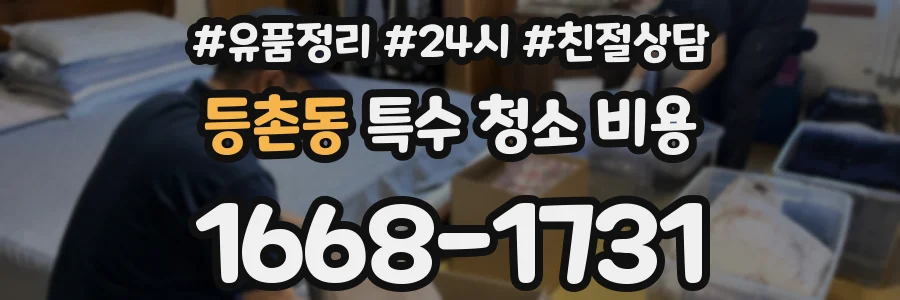 등촌동 특수 청소 비용