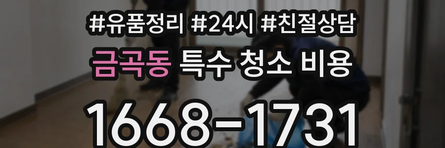 금곡동 특수 청소 비용