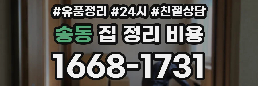 송동 집 정리 비용