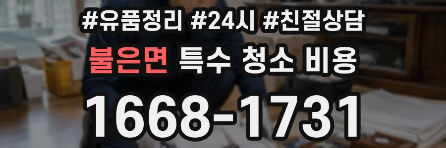 불은면 특수 청소 비용