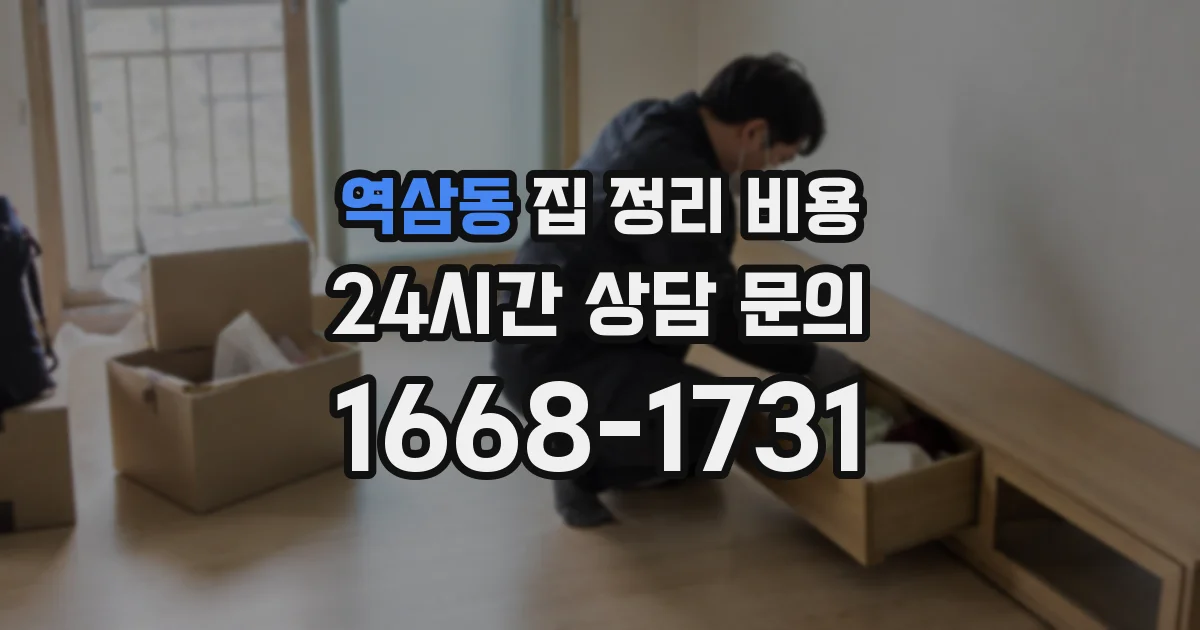 역삼동 집 정리 비용