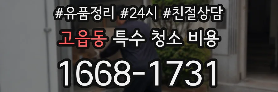 고읍동 특수 청소 비용