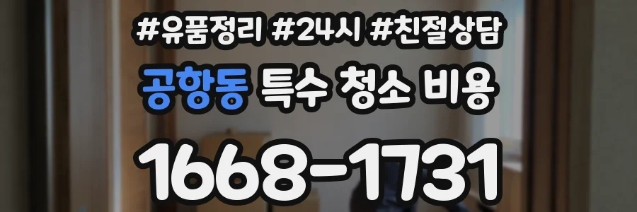 공항동 특수 청소 비용