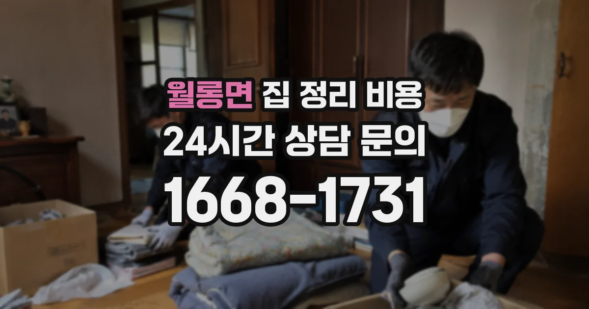 월롱면 집 정리 비용