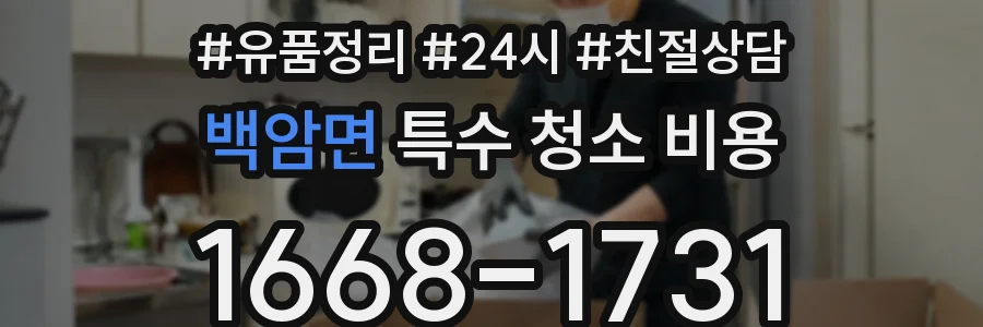 백암면 특수 청소 비용