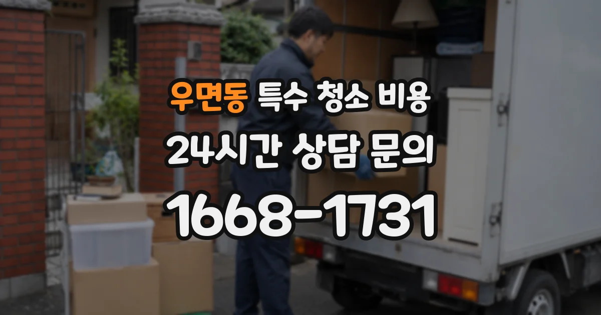 우면동 특수 청소 비용