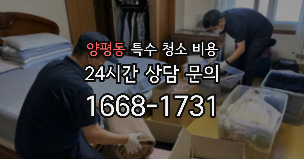 양평동 특수 청소 비용
