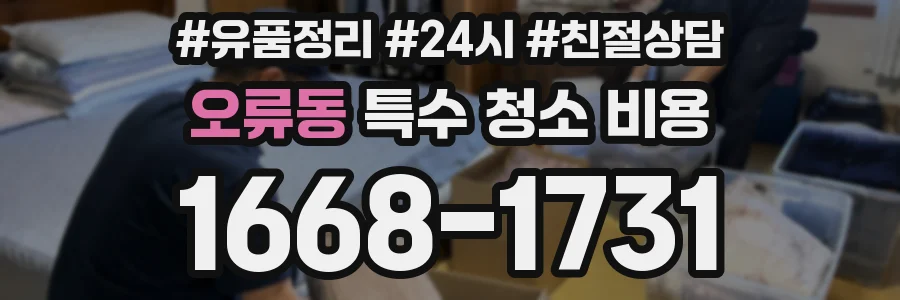 오류동 특수 청소 비용