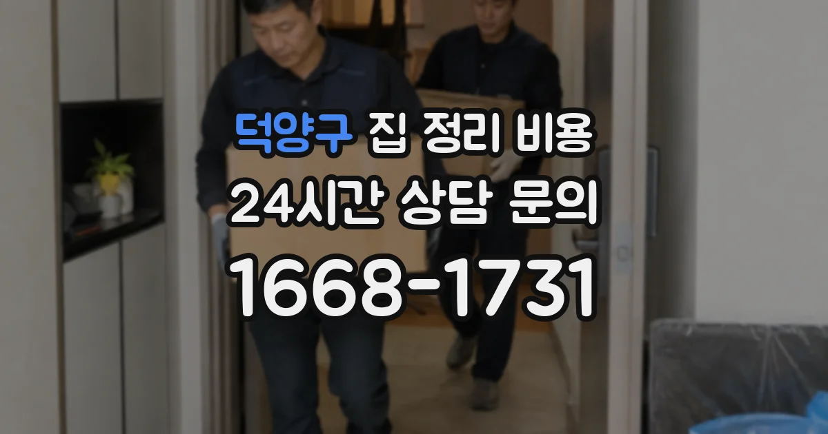 덕양구 집 정리 비용
