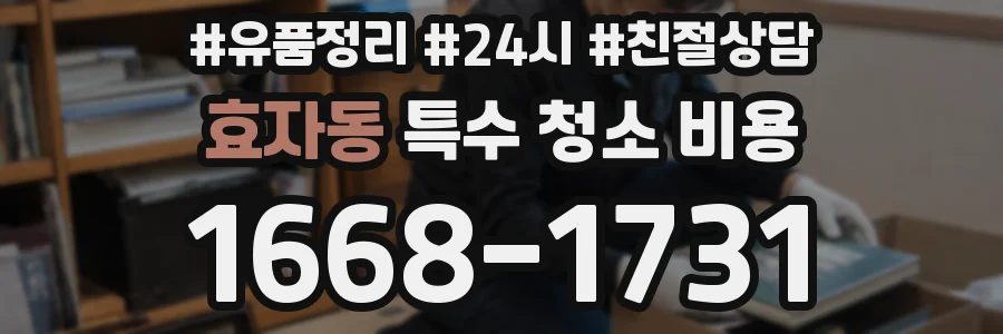 효자동 특수 청소 비용