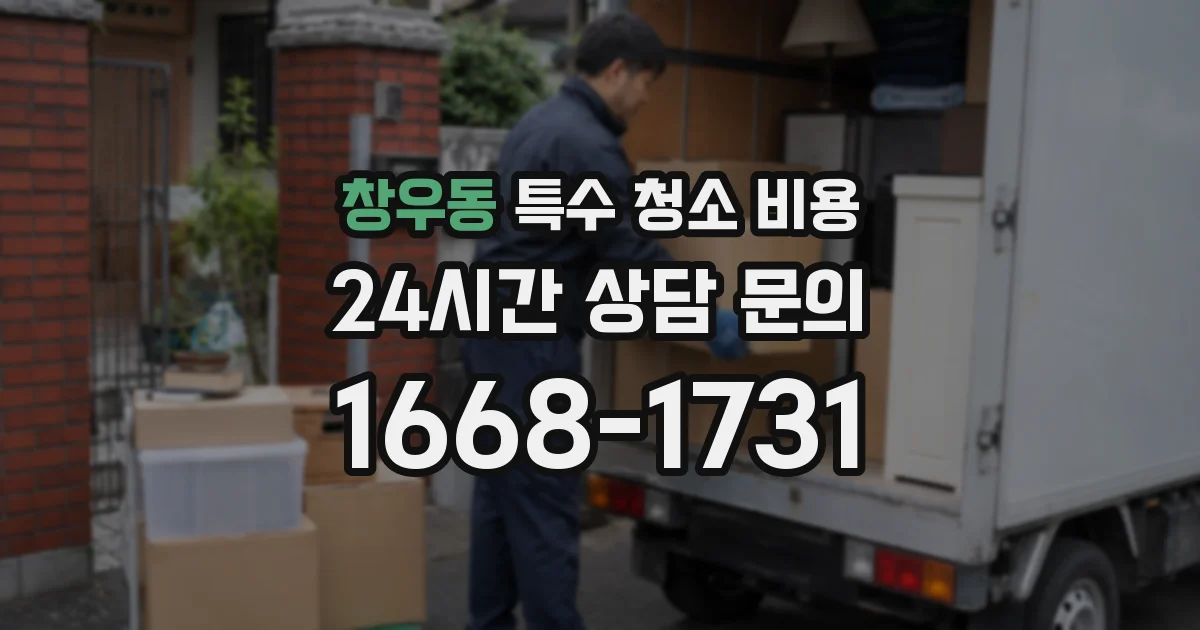 창우동 특수 청소 비용