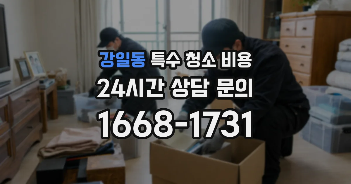 강일동 특수 청소 비용