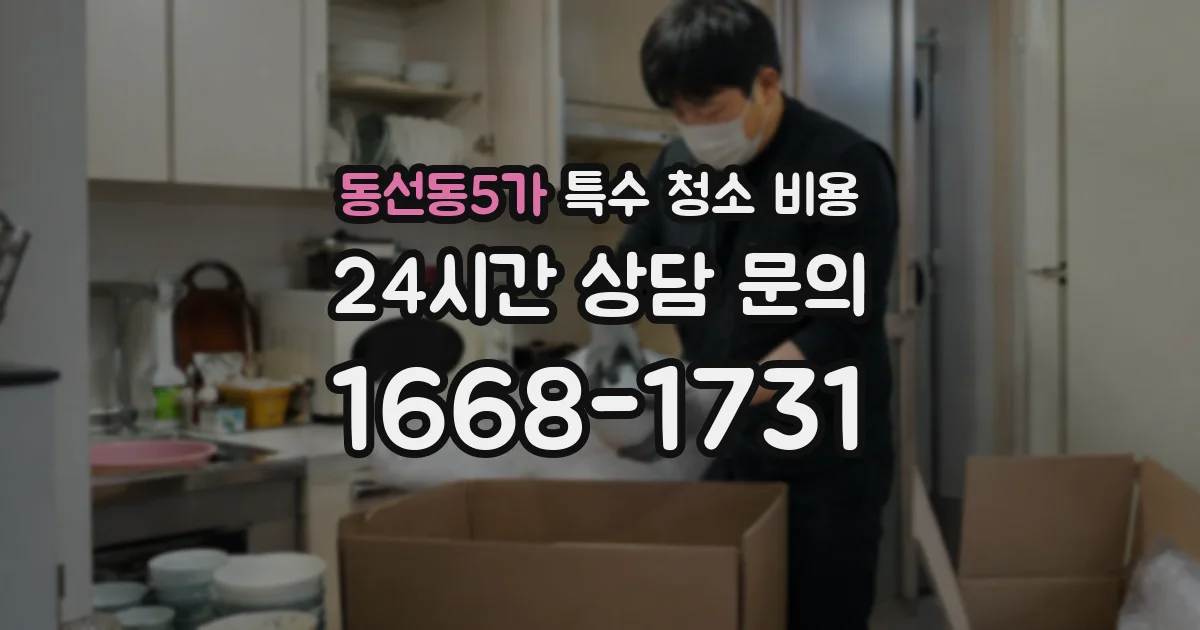 동선동5가 특수 청소 비용