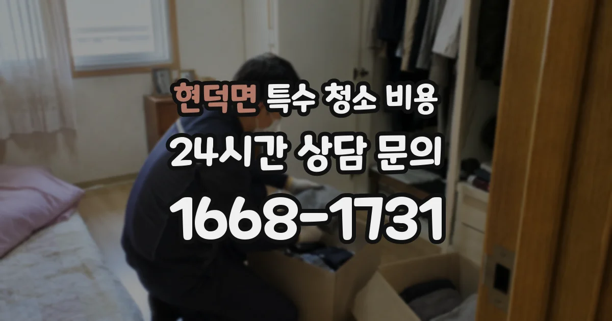 현덕면 특수 청소 비용