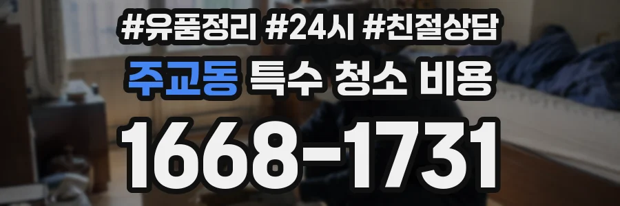 주교동 특수 청소 비용