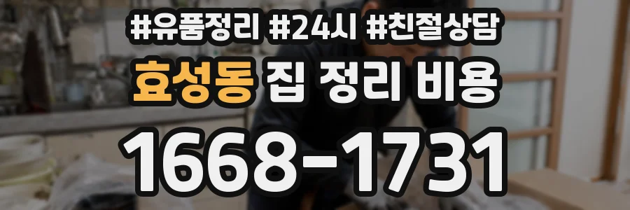 효성동 집 정리 비용
