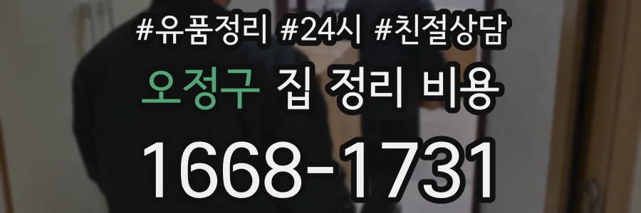 오정구 집 정리 비용