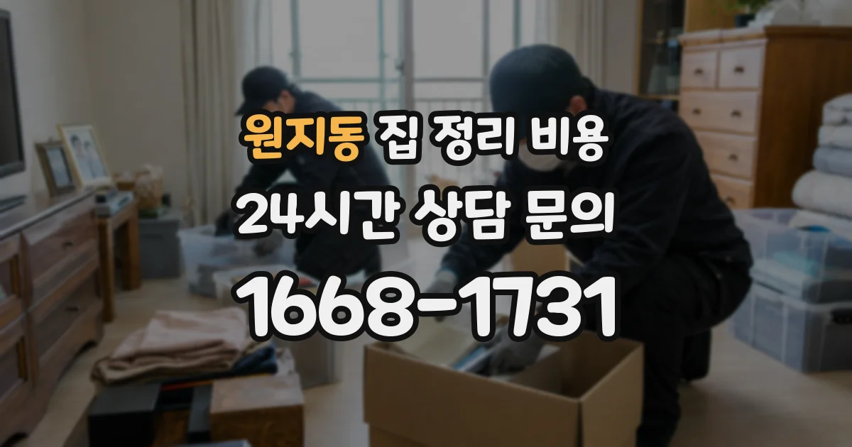 원지동 집 정리 비용