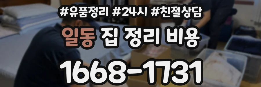 일동 집 정리 비용
