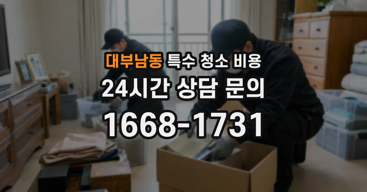 대부남동 특수 청소 비용