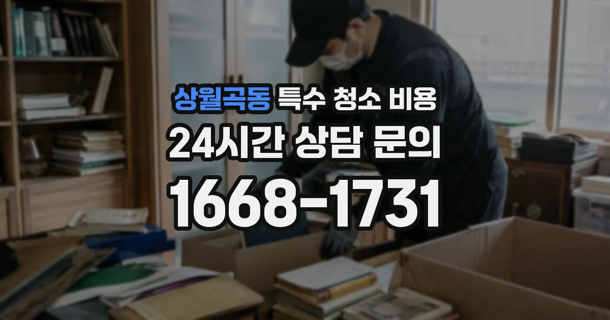 상월곡동 특수 청소 비용