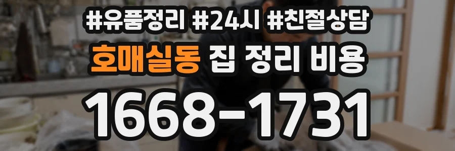 호매실동 집 정리 비용