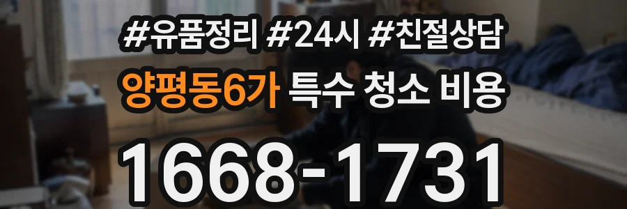 양평동6가 특수 청소 비용