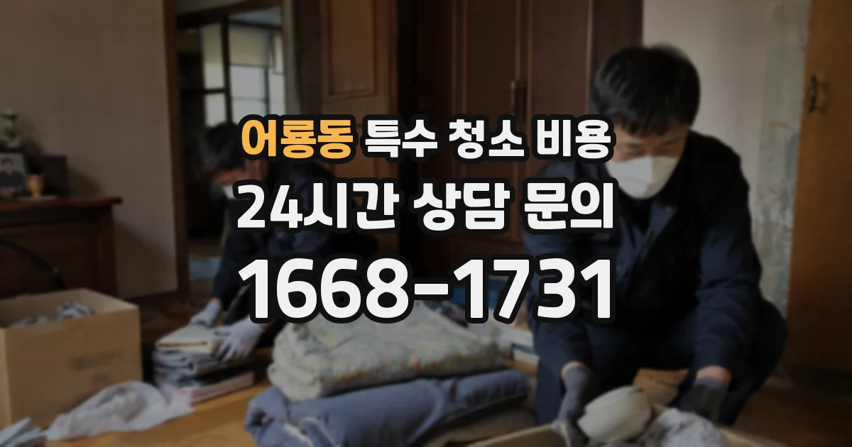 어룡동 특수 청소 비용