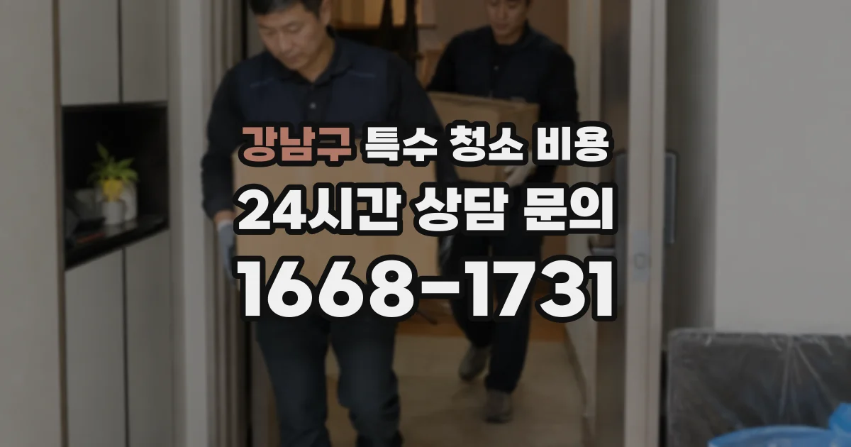 강남구 특수 청소 비용