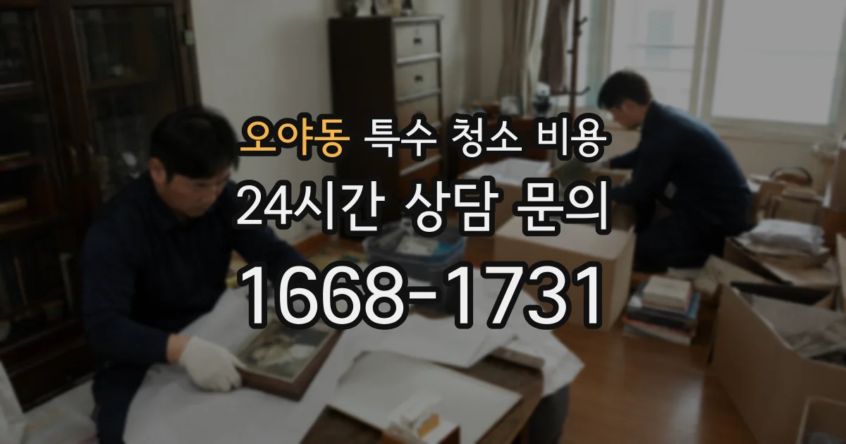 오야동 특수 청소 비용
