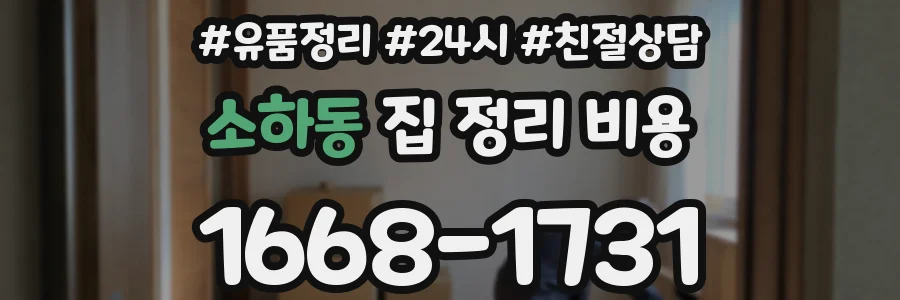 소하동 집 정리 비용