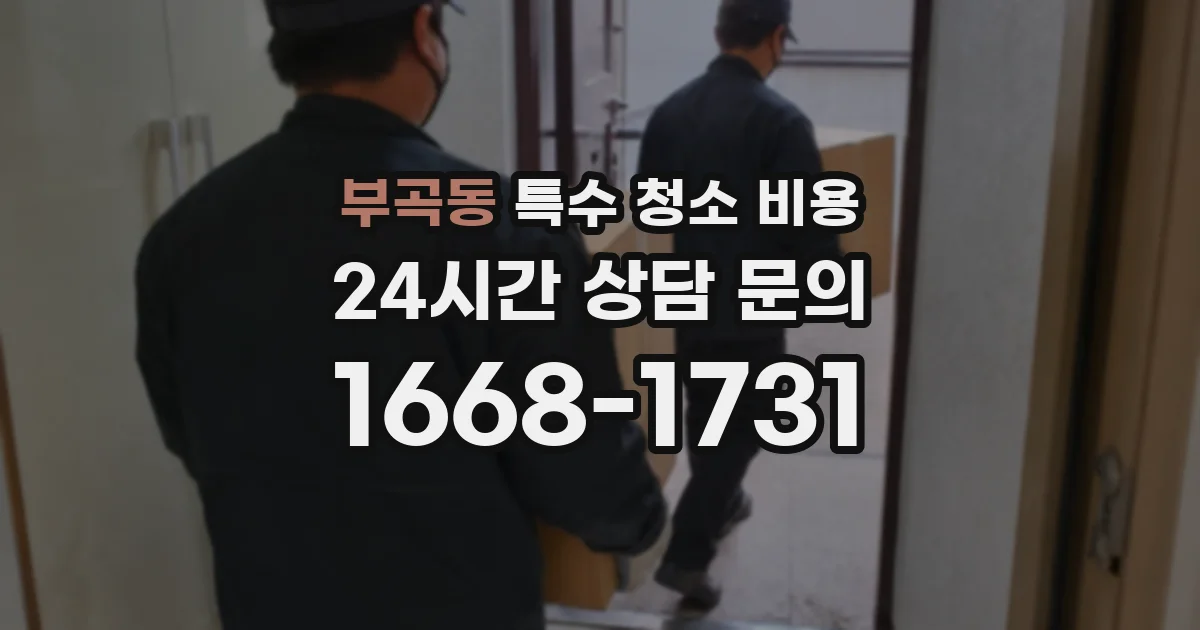 부곡동 특수 청소 비용