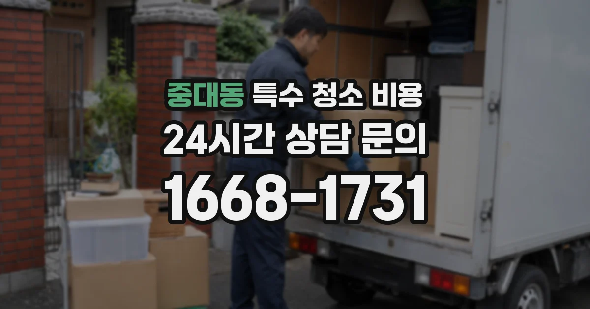 중대동 특수 청소 비용