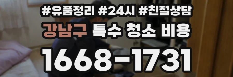 강남구 특수 청소 비용