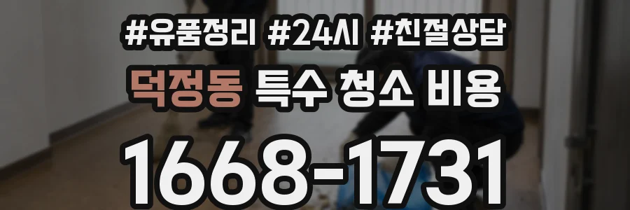덕정동 특수 청소 비용