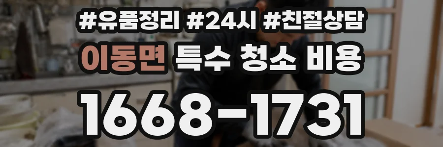 이동면 특수 청소 비용