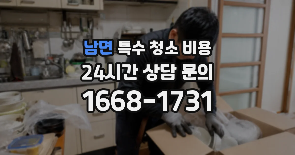 남면 특수 청소 비용