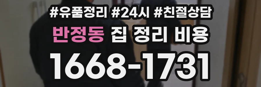 반정동 집 정리 비용