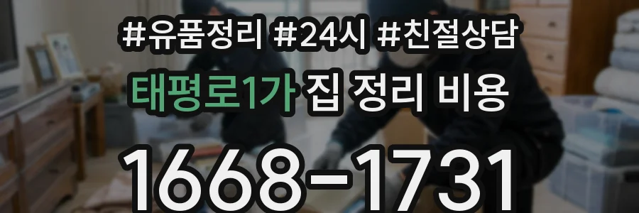태평로1가 집 정리 비용