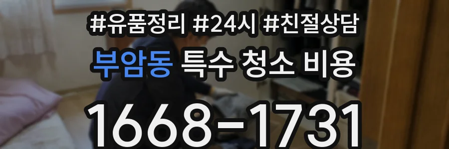 부암동 특수 청소 비용