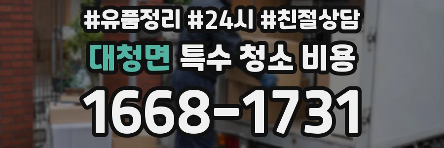 대청면 특수 청소 비용